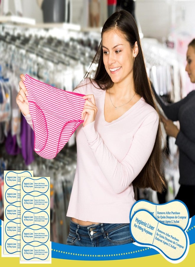 Dunzoom 500 Pcs Adhesive Protective Hygiene Try on Sticker Hygiene Strip Bulk for Swimwear Underwear Panty Liners Bikini - Image 4